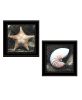 "Ocean Net Collection" 2-Piece Vignette By John Jones; Ready to Hang Framed Print; Black Frame