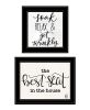 "The Best Seat in the House" 2-Piece Vignette by Fearfully Made Creations; Ready to Hang Framed Print; Black Frame