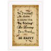 "BEE HAPPY" By Trendy Decor 4U; Ready to Hang Framed Print; White Frame