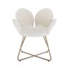 COOLMORE Modern Velvet Accent Chair; Comfy Cute Upholstered Vanity Desk Chair w/Metal Legs; Soft Cushion; Armchair for Living Room 2PC/SET
