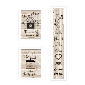 "The Kitchen Collection I" 3-Piece Vignette by Millwork Engineering; White Frame