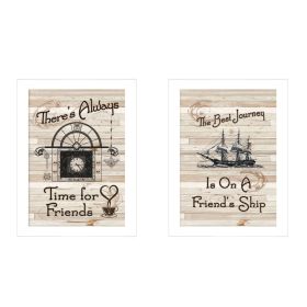 "Friendship Journey" 2-Piece Vignette by Millwork Engineering; White Frame