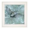 "Simplicity Owl" by Britt Hallowell; Ready to Hang Framed Print; White Frame