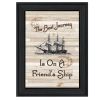 "Friendship Journey" by Millwork Engineering; Ready to Hang Framed Print; Black Frame