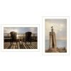 "By The Sea Collection" 2-Piece Vignette By Lori Deiter; Printed Wall Art; Ready To Hang Framed Poster; White Frame