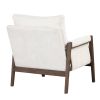 Mid-Century Modern Velvet Accent Chair; Leisure Chair with Solid Wood and Thick Seat Cushion for Living Room; Bedroom; Studio; White
