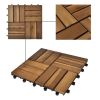 vidaXL Decking Tiles 11.8"x11.8" Acacia Set of 30