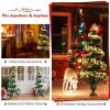 4FT Pre-lit Spiral Snowy Artificial Christmas Entrance Tree w/ Retro Urn Base