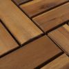 vidaXL Decking Tiles 11.8"x11.8" Acacia Set of 30