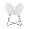 COOLMORE Modern Velvet Accent Chair; Comfy Cute Upholstered Vanity Desk Chair w/Metal Legs; Soft Cushion; Armchair for Living Room 2PC/SET
