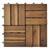 vidaXL Decking Tiles 11.8"x11.8" Acacia Set of 30