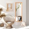 47.5 x 14.5 Inch Wood Frame Full Length Hanging Mirror