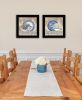 "The Farmhouse Blues Collection" 2-Piece Vignette By Linda Spivey; Ready to Hang Framed Print; Black Frame
