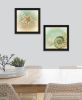 "The Sea I & Sea II" 2-Piece Vignette by Sophie 6; Ready to Hang Framed Print; Black Frame