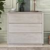Modern Style Soild Wood 3-Drawer Chest for Bedroom; Living Room; Stone Gray