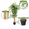 5 Ft Artificial Plant Bamboo Silk Tree Green Indoor-Outdoor Home Decorative Planter