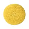 Christopher Knight Home Belle Knitted Cotton Pouf; Yellow
