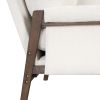 Mid-Century Modern Velvet Accent Chair; Leisure Chair with Solid Wood and Thick Seat Cushion for Living Room; Bedroom; Studio; White