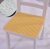 4Pcs Solid Yollow Chair Pads With Ties Soft Cotton Seat Cushions for Kitchen Dining Room Office