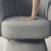[Video]Welike 29 "W Petal Modern Contemporary Accent Lounge Swivel Chair with Deep Channel Tufting and Base; teddy fabric