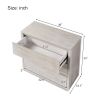 Modern Style Soild Wood 3-Drawer Chest for Bedroom; Living Room; Stone Gray