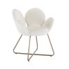 COOLMORE Modern Velvet Accent Chair; Comfy Cute Upholstered Vanity Desk Chair w/Metal Legs; Soft Cushion; Armchair for Living Room 2PC/SET