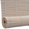 Natural Bamboo Roller Blinds 55.1" x 63"