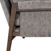 Mid-Century Modern Velvet Accent Chair; Leisure Chair with Solid Wood and Thick Seat Cushion for Living Room; Bedroom; Studio; Grey