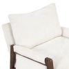 Mid-Century Modern Velvet Accent Chair; Leisure Chair with Solid Wood and Thick Seat Cushion for Living Room; Bedroom; Studio; White