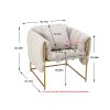 COOLMORE Accent Chair ; leisure single sofa with metal frame