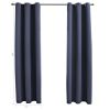 vidaXL Blackout Curtains with Rings 2 pcs Anthracite 37"x84" Fabric