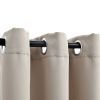 vidaXL Blackout Curtains with Rings 2 pcs Beige 37"x84" Fabric