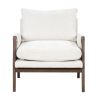 Mid-Century Modern Velvet Accent Chair; Leisure Chair with Solid Wood and Thick Seat Cushion for Living Room; Bedroom; Studio; White