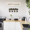 "Kitchen Print & Mug Rack" 2-Piece Vignette By Trendy Decor 4U; White Frame