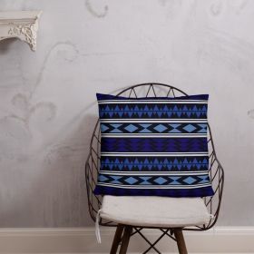 Dark Blue Boho Style Decorative Pillow (size: 22Ã—22)
