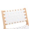 COOLMORE Solid Wood Frame Chair With White Wool Carpet. Modern Accent Chair Lounge Chair for Living Room
