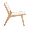 COOLMORE Solid Wood Frame Chair With White Wool Carpet. Modern Accent Chair Lounge Chair for Living Room