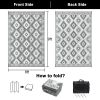 High Quality Plastic Straw Reversible Outdoor Rugs Waterproof Rhombus Carpet for RV;  Patio;  Deck;  Camping 6' x 9' Aqua