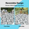 High Quality Plastic Straw Reversible Outdoor Rugs Waterproof Rhombus Carpet for RV;  Patio;  Deck;  Camping 6' x 9' Aqua