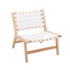 COOLMORE Solid Wood Frame Chair With White Wool Carpet. Modern Accent Chair Lounge Chair for Living Room