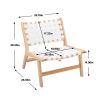 COOLMORE Solid Wood Frame Chair With White Wool Carpet. Modern Accent Chair Lounge Chair for Living Room